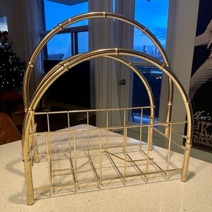 Vintage brass magazine/book holder